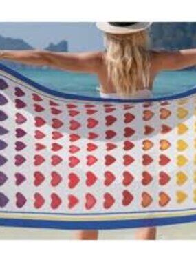 Brighton Ombre Heart Beach Towel